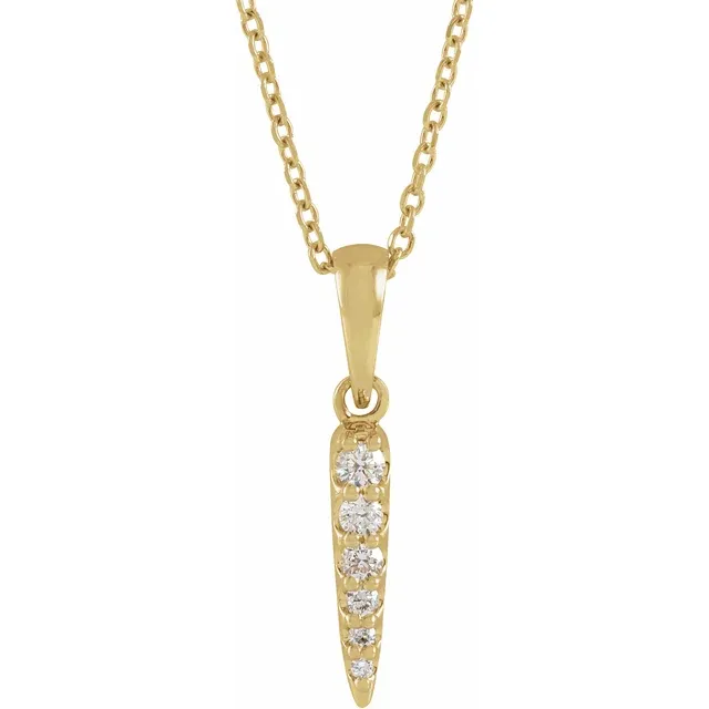 Natural Diamond Spike Necklace