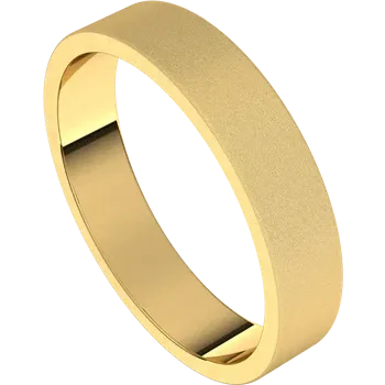 14k Yellow Gold Flat Comfort Fit Band