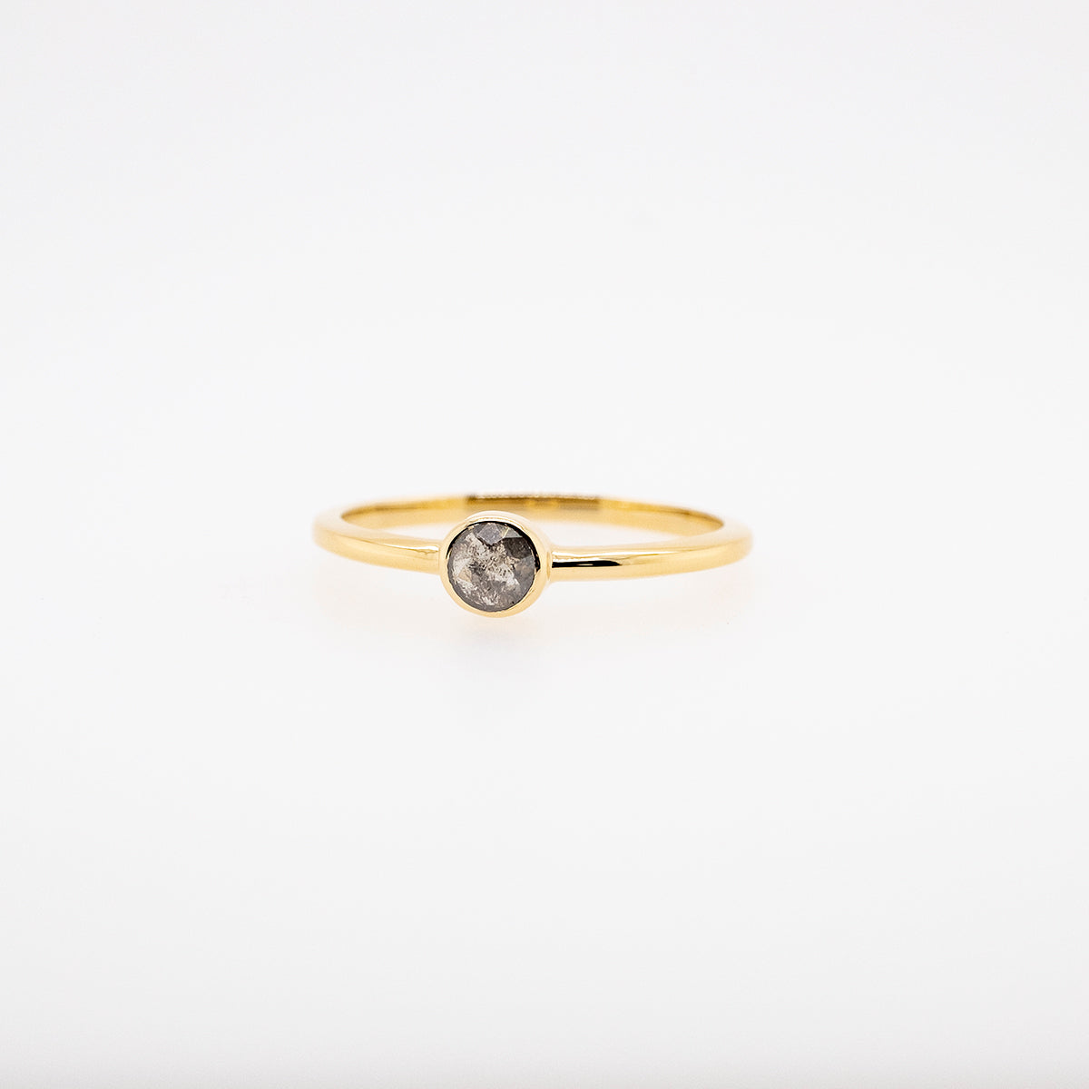 Rose Cut Grey Diamond Stackable Ring #2